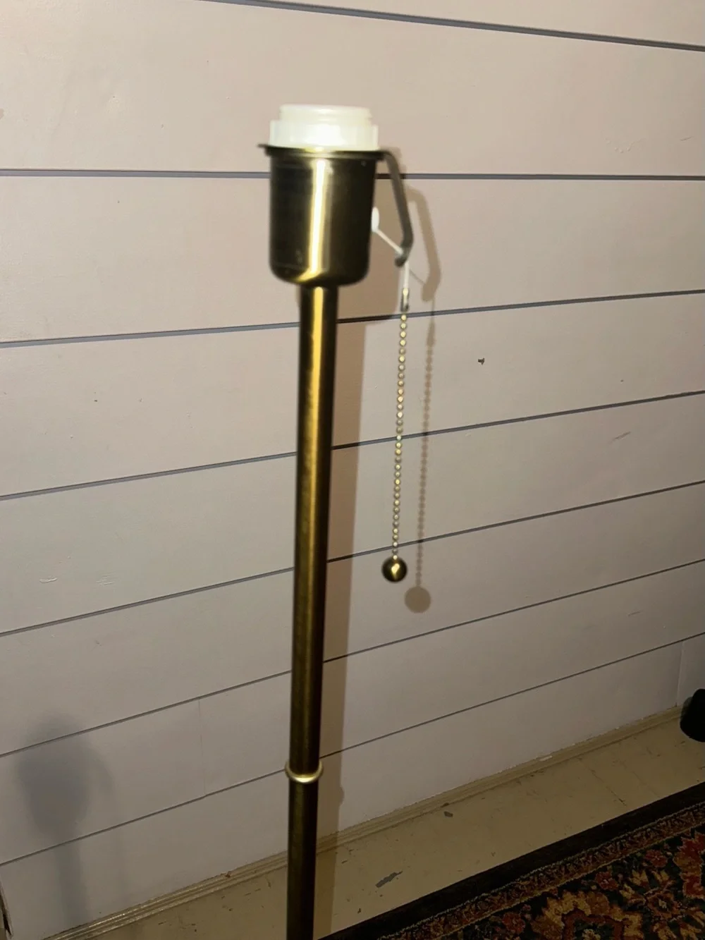 IKEA ARSTID Floor Lamp Gold/White Pull Chain Wall Plug-In